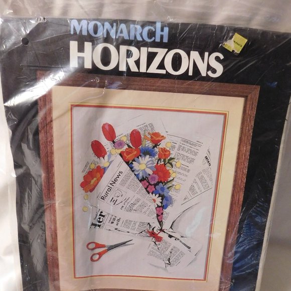 Monarch Horizons Other - Vintage Monarch Horizons Crewel Stitchery Country Bouquet NEW IN PACKAGE